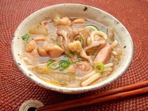 お腹にやさしい！具沢山なあんかけおろしうどん